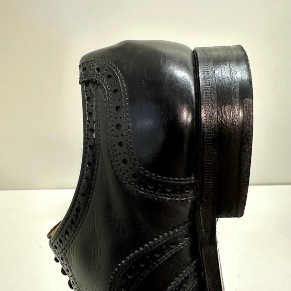 VERY GOOD Alden x Polo Ralph Lauren Black Oxford Wingtip Bal Benchmade USA 7.5 - Picture 13 of 13